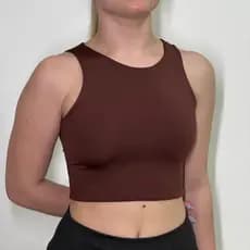 Top fitness feminino cropped top academia musculação  top suplex com sustentação zero transparência