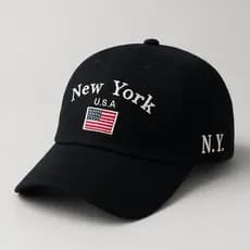 BONÉ U.S.A NEW YORK RETRO BASEBOL NY ABA CURVA REGULAGEM DAD HAT FITÃO FEMININO MASCULINO