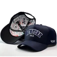 BONÉ NEW YORK AMERICANO BORDADO NY RETRO BASEBOL SNAPBACK COM FORRO INTERNO EM CETIM PERSONALIZADO CAIXA ALTA LANÇAMENTO
