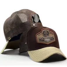 BONÉ COUNTRY ORIGINAL AGRO TELINHA SERTANEJO RURAL ABA CURVA COM REGULADOR DE PLÁSTICO