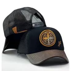 BONÉ CHAPÉU COUNTRY AGRO SERTANEJO RURAL ABA CURVA MEDALHA SÃO BENTO REDINHA COM REGULADOR TRUCKER AMERICANO TELINHA