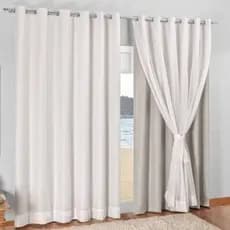 Cortina Voil  8,00 x2.30 /2,50/2,60/2,80 C/forro Blackout Grosso Original