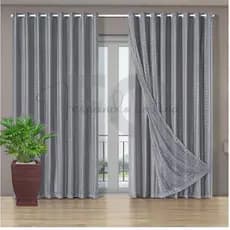 cortina CAIRO cinza  para quarto e sala 4.00 x 2.30