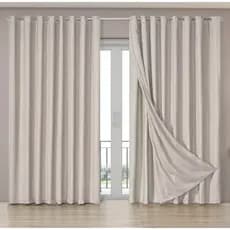 CORTINA VOIL GAZE DE LINHO C/FORRO MICROFIBRA 4.00/5.00/6.00/8.00x 2.80 LUXO ENVIO IMEDIATO