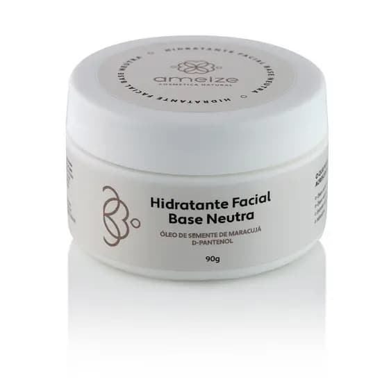 Hidratante Facial Base Neutra 90 gramas Sem Perfume Personalizável D-Pantenol + Maracujá Natural Vegano Cosmética Limpa