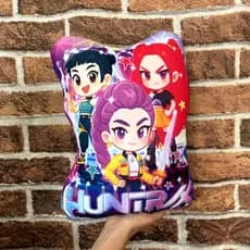 Almofadinha Guerreiras do K-Pop Huntr X Almofada Aveludada Personalizada