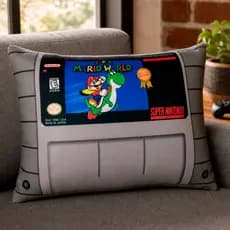 Almofada Personalizada Nerd 30x40 Geek Retro Games Cartucho Super Nintendo Nostalgia