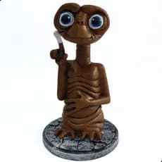 Boneco de Resina E.T. - O Extraterrestre Estátua 19cm Colecionável com Base