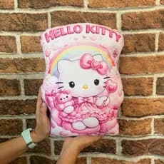 Almofada Aveludada infantil Hello kitty Almofadinha Personalizada