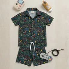 Pijama Conjunto Masculino Infantil Video Game Aniversários, eventos, estampado, tematico 1 a 8 anos