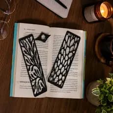 Kit 2 Marca Páginas + Suporte de Dedo para Leitura Marcador de Livro Ergonômico Minimalista Kit Anel