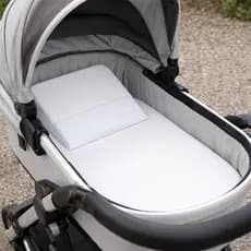 Kit Colchão Moisés Para Carrinho De Bebê + Travesseiro Rampa Anti Refluxo100% Algodão