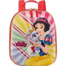 Mochila Infantil Princesa Branca Neve Tamanho Pequeno Vermelha Escola Jardim