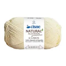 Fio/Linha Cisne Natural 6 Cabos 100g 100% Algodão 215m Tex 465
