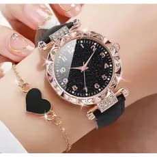 Relógio De Pulso Feminino Couro Casual Quartzo Mostrador yolako