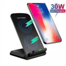 Carregador sem Fio indução Suporte 30W wireless  iPhone 8/X/XS/11/12/13/14/15 Samsung S8/S9/S10/S21/S22/23/24/25