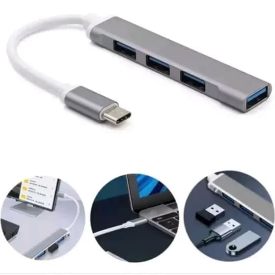 Adaptador  Usb cabo Hub Tipo C 3.0 Extensor 4 Portas High Speed