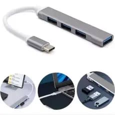 Adaptador  Usb cabo Hub Tipo C 3.0 Extensor 4 Portas High Speed