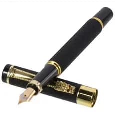 Caneta tinteiro luxo dragão presente escritório.