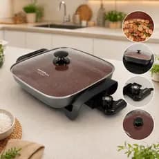 Panela Elétrica Antiaderente de Cerâmica Multifuncional Não Gruda 1200w 3,5l Britânia