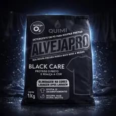 Detergente Em Pó para Roupas Pretas Não Desbota Protege Cores Escuras Sem Cloro 1KG AlvejaPro