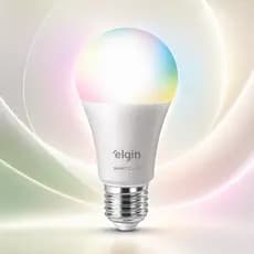 Lâmpada Led Inteligente 10W E27 RGB Controle Por Voz App Elgin Smart Tamanho Padrão