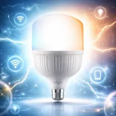Lâmpada LED Inteligente Potente de 30W WiFi E27 Bivolt Alexa Google Controle pelo Celular Elgin