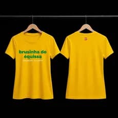 T-shirt feminina baby look blusinha do hexa brasil copa do mundo