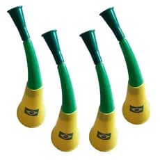 4 Corneta Vuvuzelas Buzina Brasil Copa Do Mundo Torcida