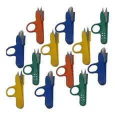 Kit 12 Tesouras De Arremate Tecelão Tictac Pic Colorida