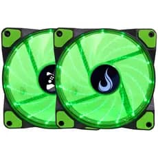 Kit 2 Cooler Fan Rise Mode WIND W1 Verde 120mm RM-WN-01-BG PC Gamer Ventoinha CPU