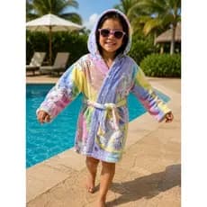 Roupão Roupao toalha de banho Infantil com estampas que brilham no escuro pós banho ou piscina. Tamanho na descrição