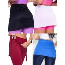 Kit 4 Tapa Bumbum para Legging Academia Com Amarração Saia