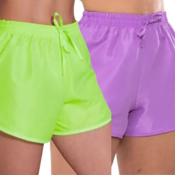 Kit 2 Shorts Tactel Feminino Praia Piscina  Verão Fitness