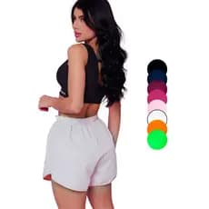 Shorts Tactel Feminino Moda Verão Praia Piscina Ano Novo