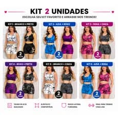Kit 2 Peças  Shortinhos com Bolso Lateral para Celular Marmorizado Feminino Cintura Alta Premium