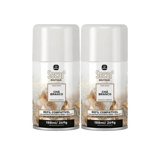 Refil Automático Boutique Secar Chá Branco Chá Verde 269g Compatível com Glade e Bom Ar
