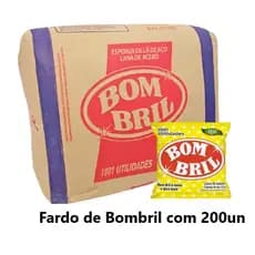 Esponja de Aço Bombril 45gr Pacote com 200un
