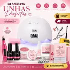 Alongamento De Unha em Gel Kit Cabine Estufa Secadora Unhas Uv/Led Completo Unhas postiças