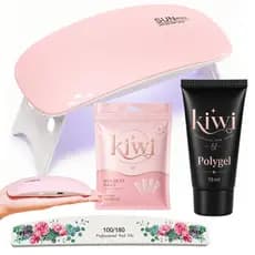 kit polygel Completo Alongamento Unhas Cabine Unha Gel Molde F1 Poligel