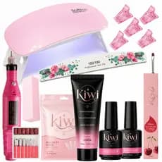 Kit Unhas Poligel Molde F1 Completo Alongamento Poly Gel Com Cabine Estufa Secadora Unha