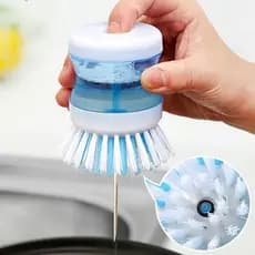 Escova Detergente Lava Louça Porta Detergente Limpeza Para Cozinha Reservatorio Dispenser Sabão Casa Beleza Bem Estar -