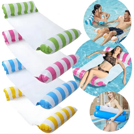 Kit 2 Boia Piscina Tapete Flutuante Inflavel Descanso Férias Agua Rede