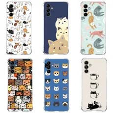 CAPA CAPINHA  DESENHOS VARIADOS GATO CAPINHA  PARA A14-A24-A34-A54 ANTI IMPACTO
