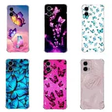 MOTOROLA G04, G04S, G24, G24 POWER, G34 Capa Tpu Desenhos Variados Capinha Borboletas