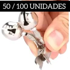 pacote sino duplo de metal Pesca Alarme Sonoro Pacote com 50 e 100 Unidades