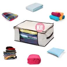 Kit Caixa Organizadora de Roupa Multiuso 45x45x20 Em TNT