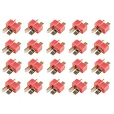 Kit Com 20 Plug Conector Deans T Mini Tamiya ( Macho )