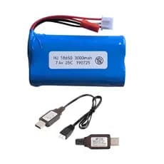 Carregador e Bateria Wltoys 12428 7.4v 3000mah 12423 Jst 144001 A959 A969 BEAST SCY WLTOYS