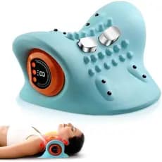 Massageador Cervical Elétrico para Pescoço e Cabeça com Aquecimento e Alívio da Dor